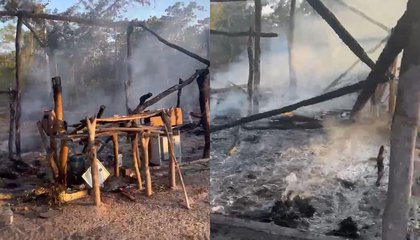 Homem é preso após incendiar casa do cunhado no Piauí. (Foto: Reprodução