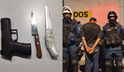 Criminoso rouba residência, é perseguido pela vítima e vizinhos e acaba preso