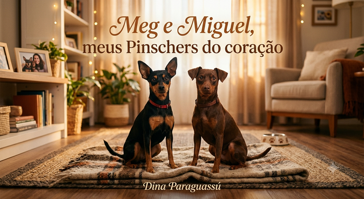 Meg e Miguel, meus Pinschers do coração
