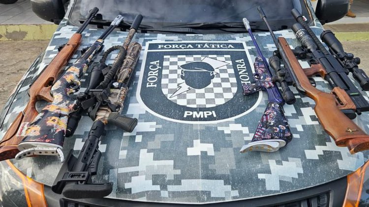 Polícia encontra armas e grande quantia de munições em residência no Piauí.
