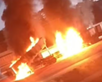 Veículo atinge rede elétrica, causa incêndio e deixa um morto em Teresina. (Foto: Reprodução/Redes sociais